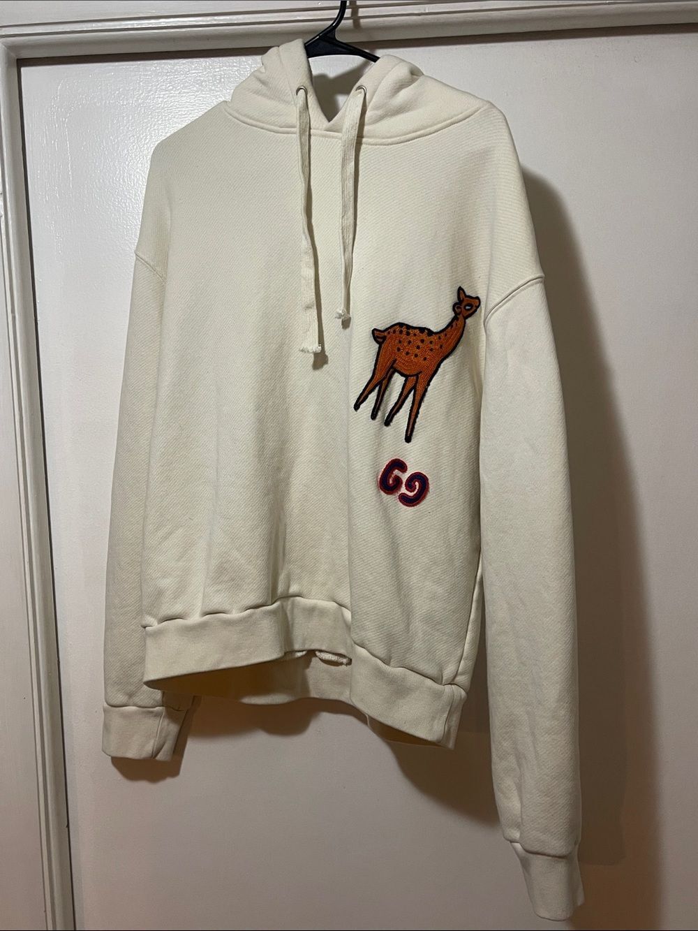 Gucci Cream Hoodie with Deer size medium